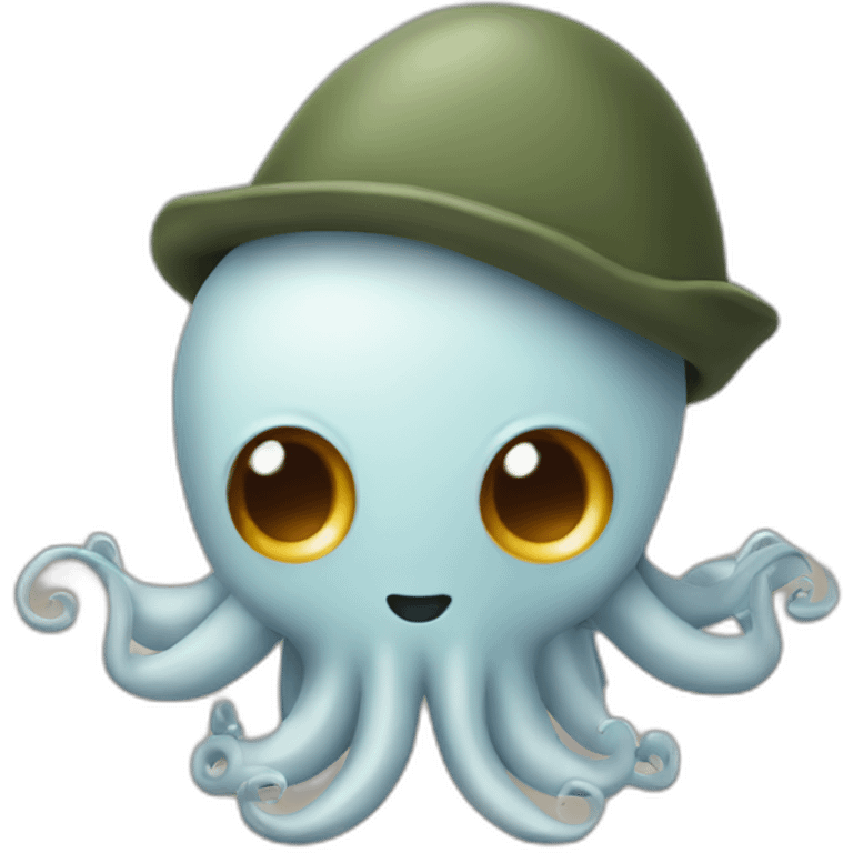 Squid wearing a beret emoji