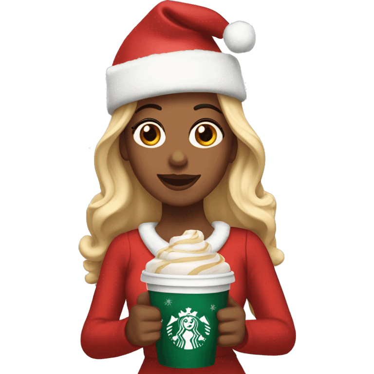 Christmas coquette Starbucks cu emoji