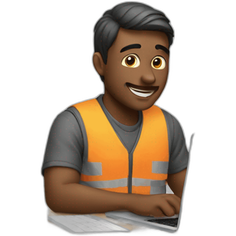 A man working in laptop emoji