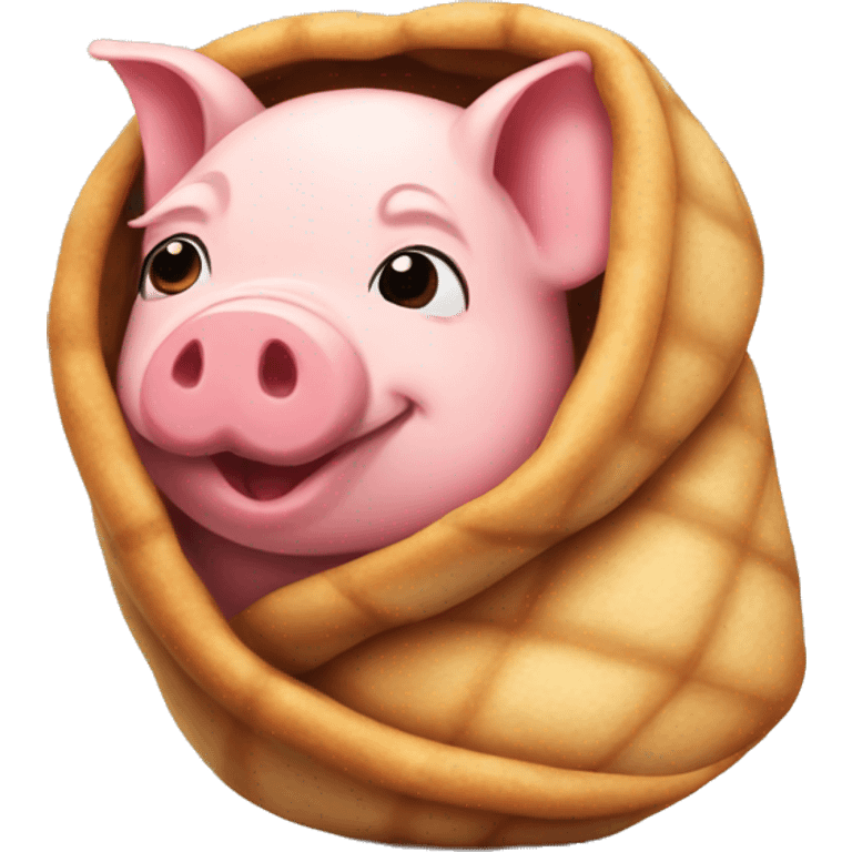 Pig in a blanket emoji