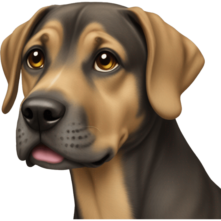 Black￼ mouth cur dog emoji