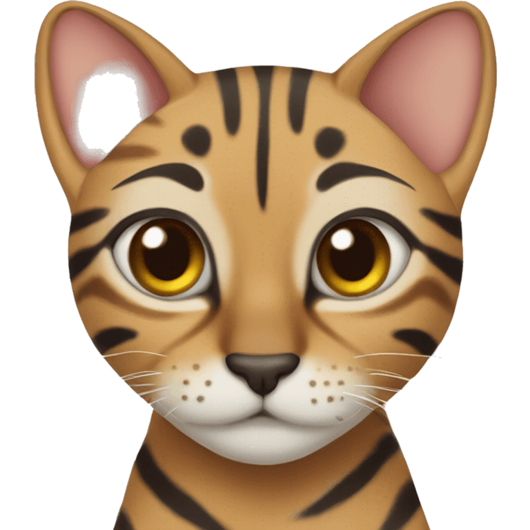 😍 reimagined as a Bengal cat ￼ emoji