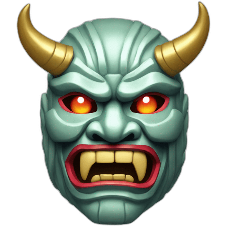 prismatic japanese oni mask emoji