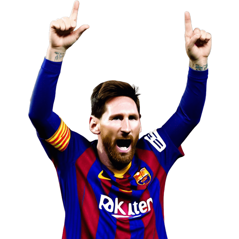 messi prime con contra el bernabeubarba celebrando  emoji