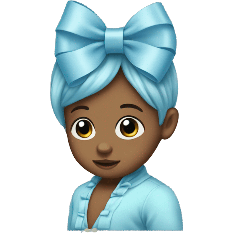 baby blue bow  emoji