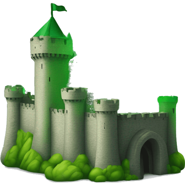 castle in green fire emoji