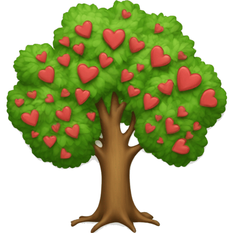 Tree with hearts as leaves  emoji