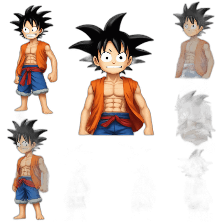 Luffy fusion avec Goku emoji