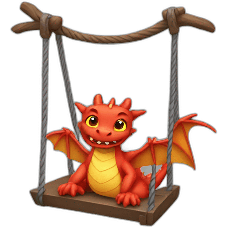 A dragon on a swing emoji