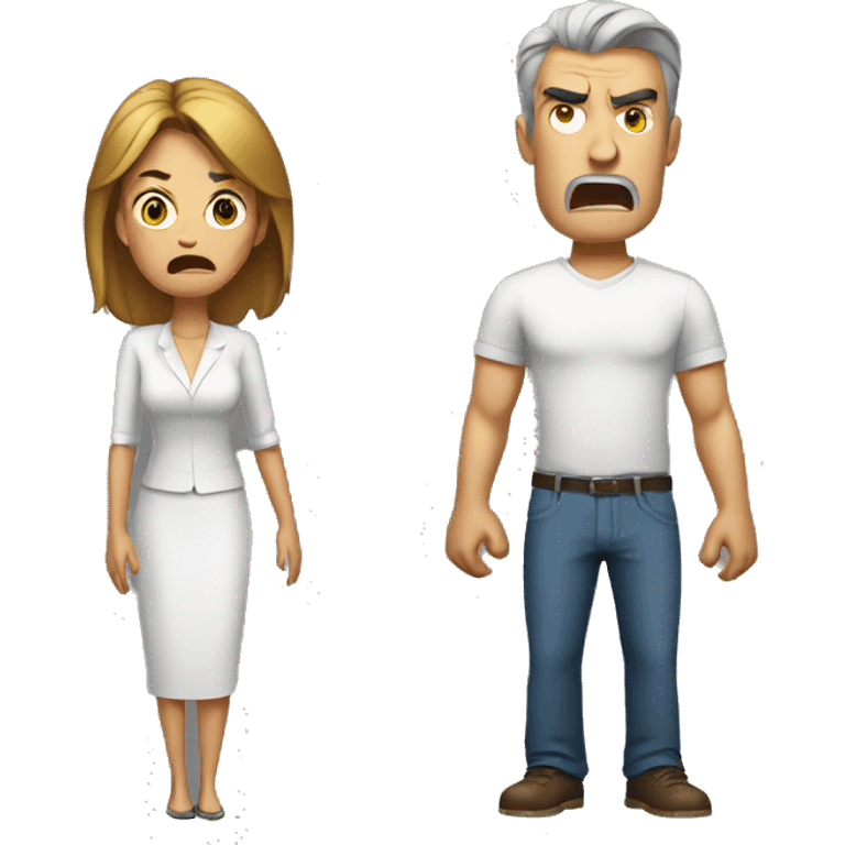 angry man with woman emoji