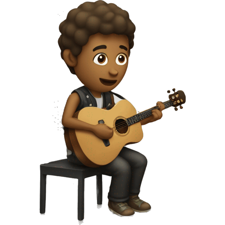 a musician making music in his macbook emoji