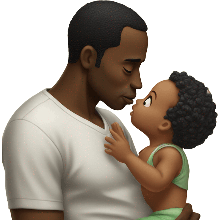 Diddy kissing a baby emoji