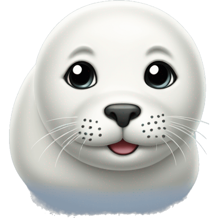 Cute white seal emoji