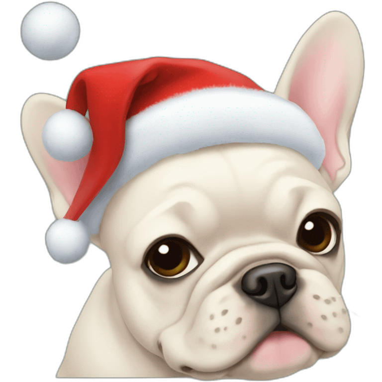 christmas frenchie emoji