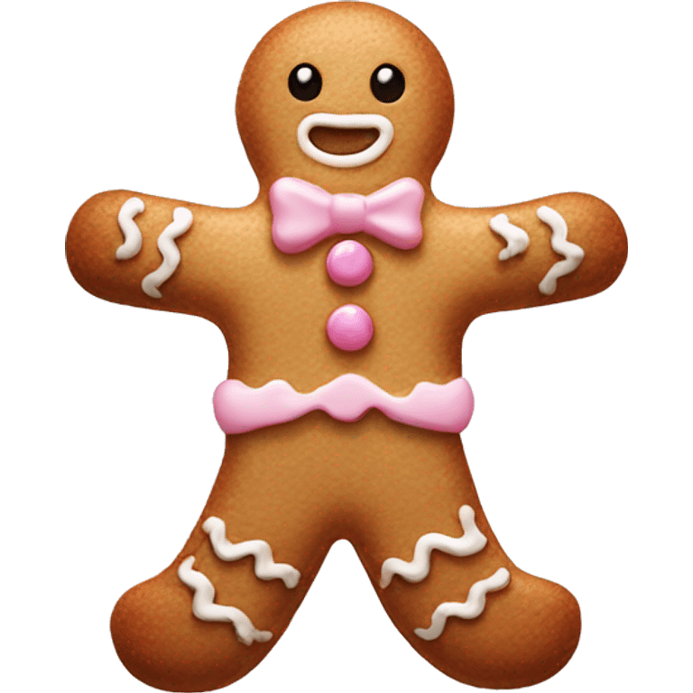 light pink frosted gingerbread man  emoji