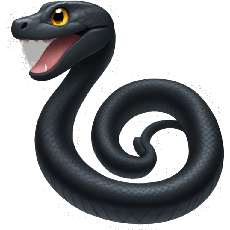 Cute Black snake emoji