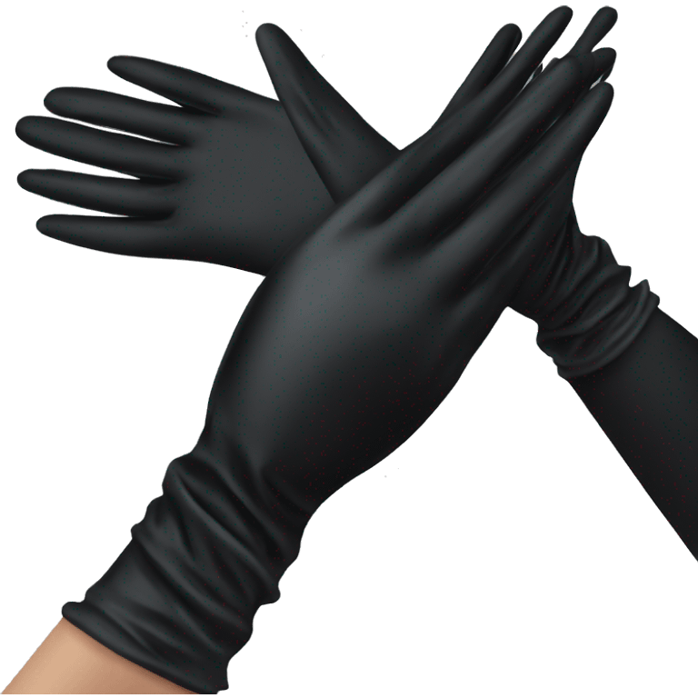 Black Latex gloves elegant  emoji