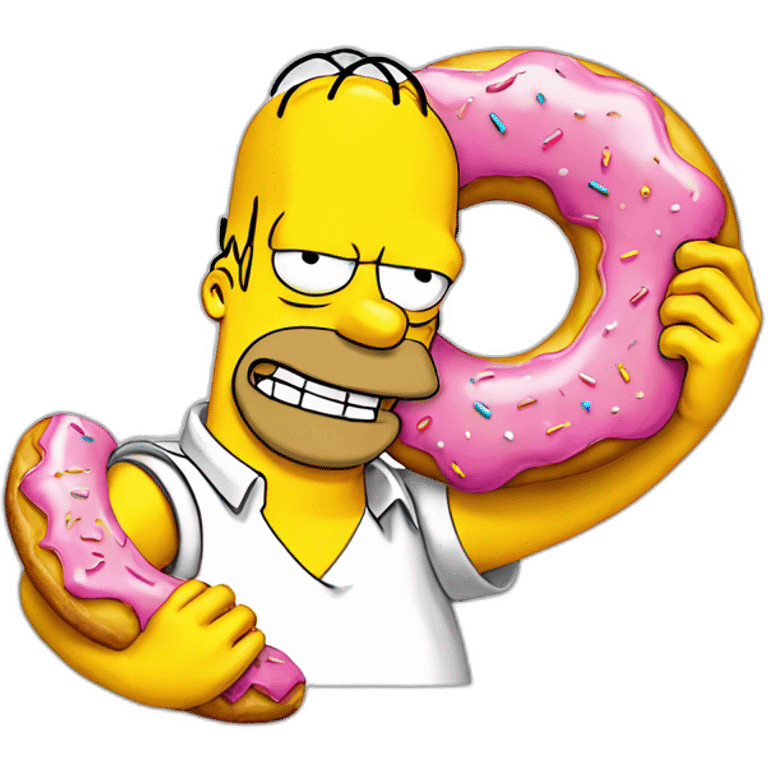 Homer simpson with donut emoji