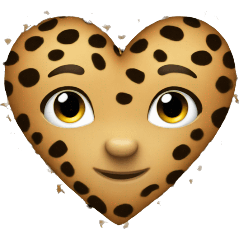 Create a leopard print heart emoji emoji