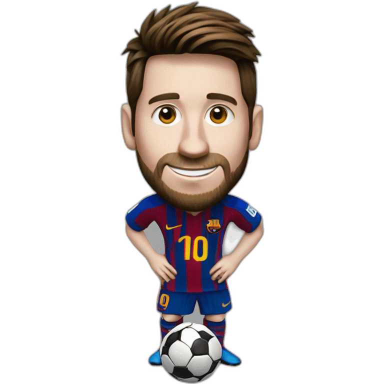 Messi avec le ballon d’or emoji