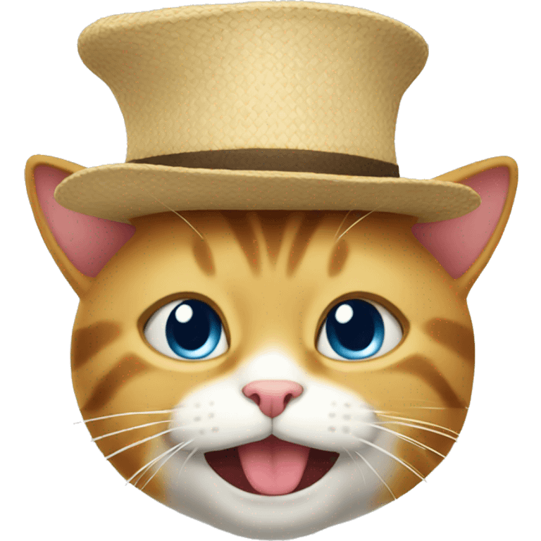 Cat wesring hat emoji