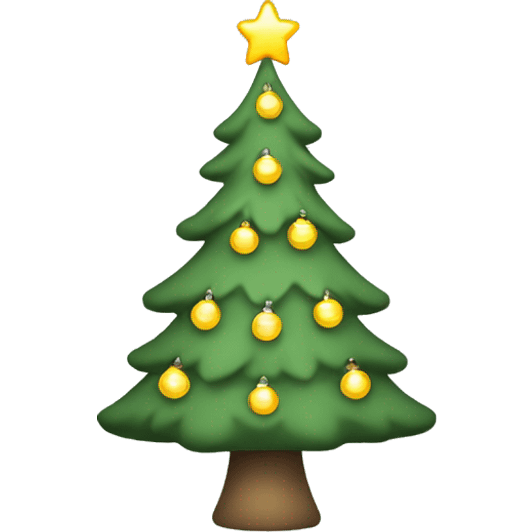 Sage green christmas tree with christmas chain lights without decorations emoji