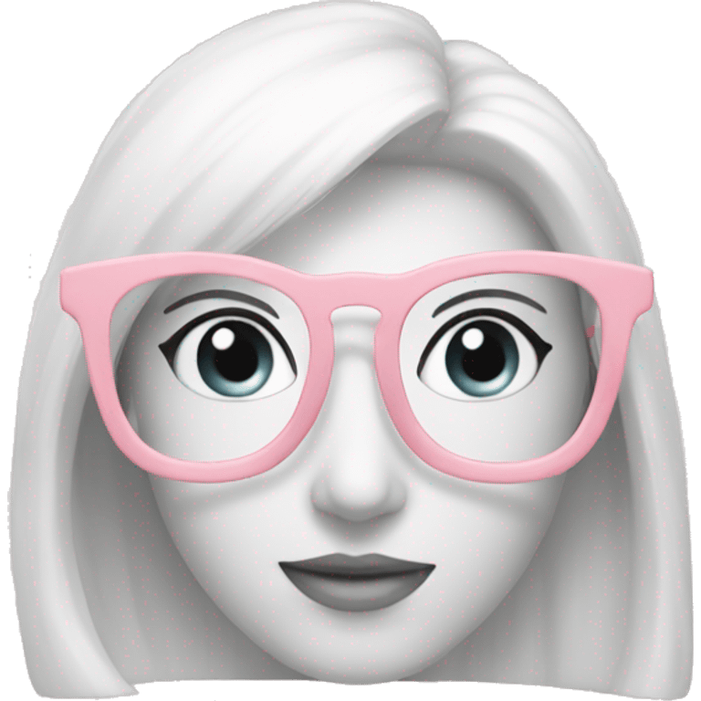 Pale Pink eyeglasses emoji