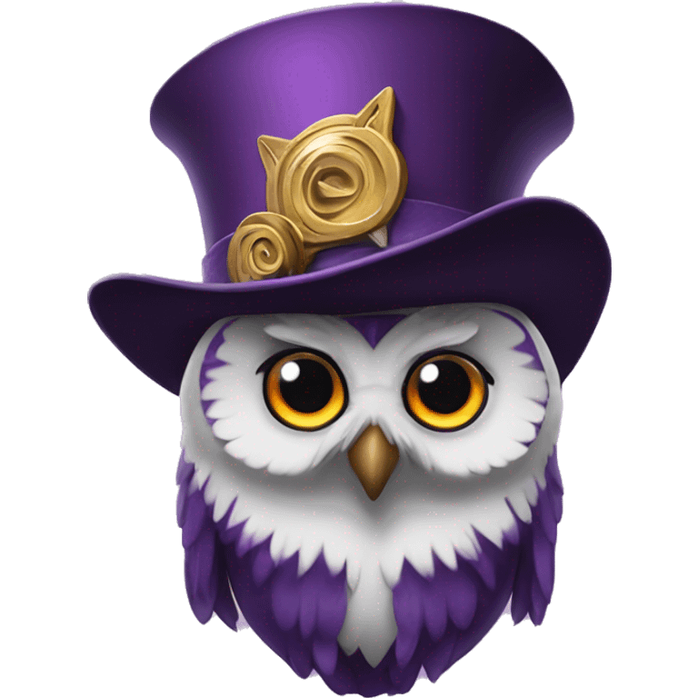 magician wizzard owl violet wizzard hat emoji