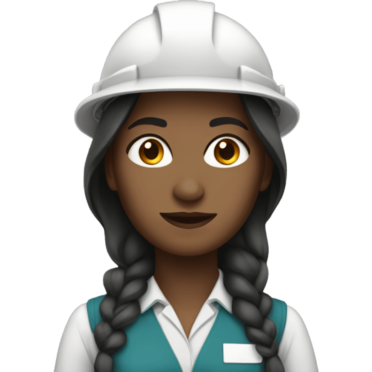 white women engineer with dark brown hair emoji