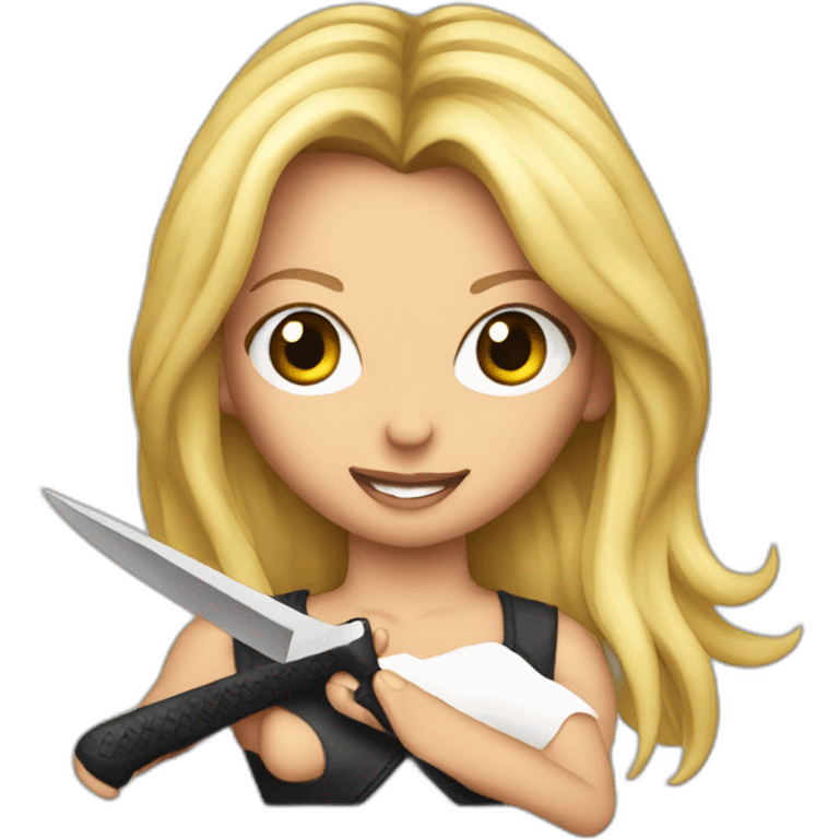 britney spears holding a knife emoji