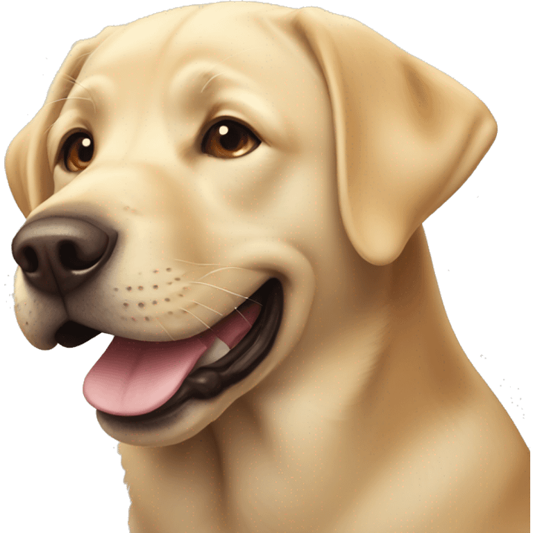 Labrador smiling  emoji