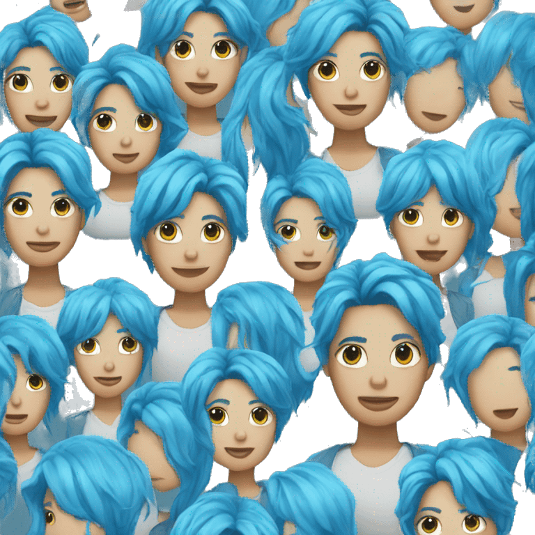 blue hair emoji