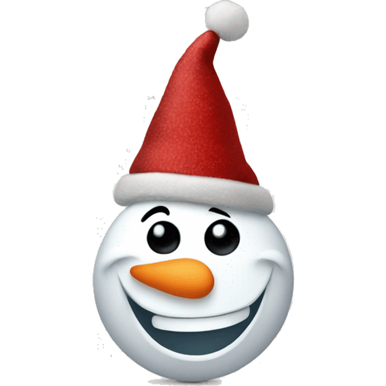 Olaf with a Christmas hat emoji