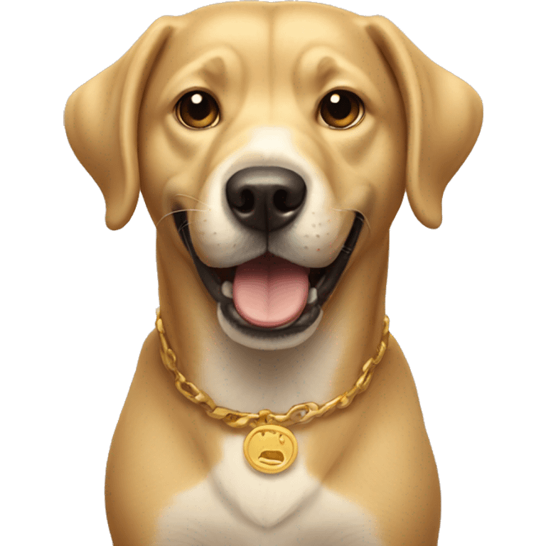 Dog with gold teeth emoji