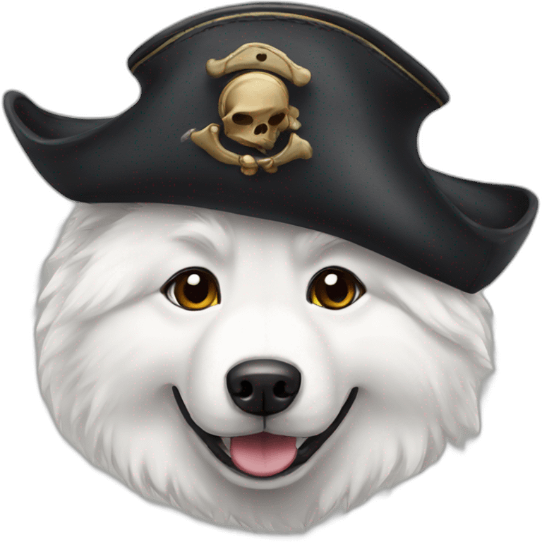 samoyed-pirate-hat emoji