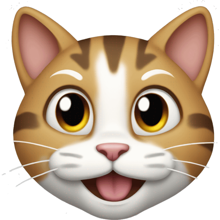 Laughing cat with finger pointing emoji