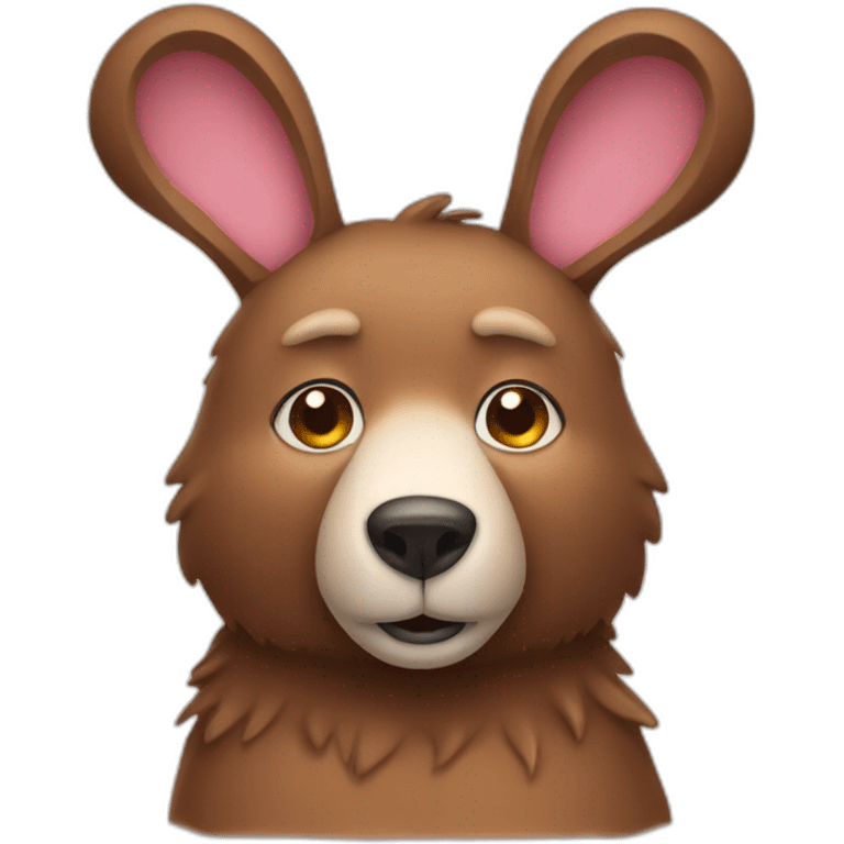 Bear with rabbit ears emoji