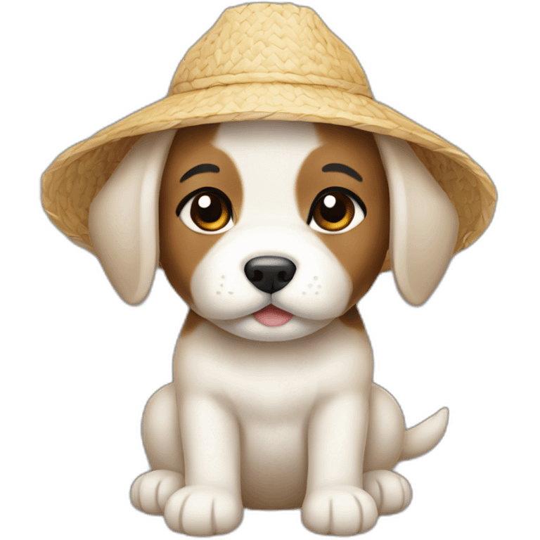 asian rice farmer puppy emoji