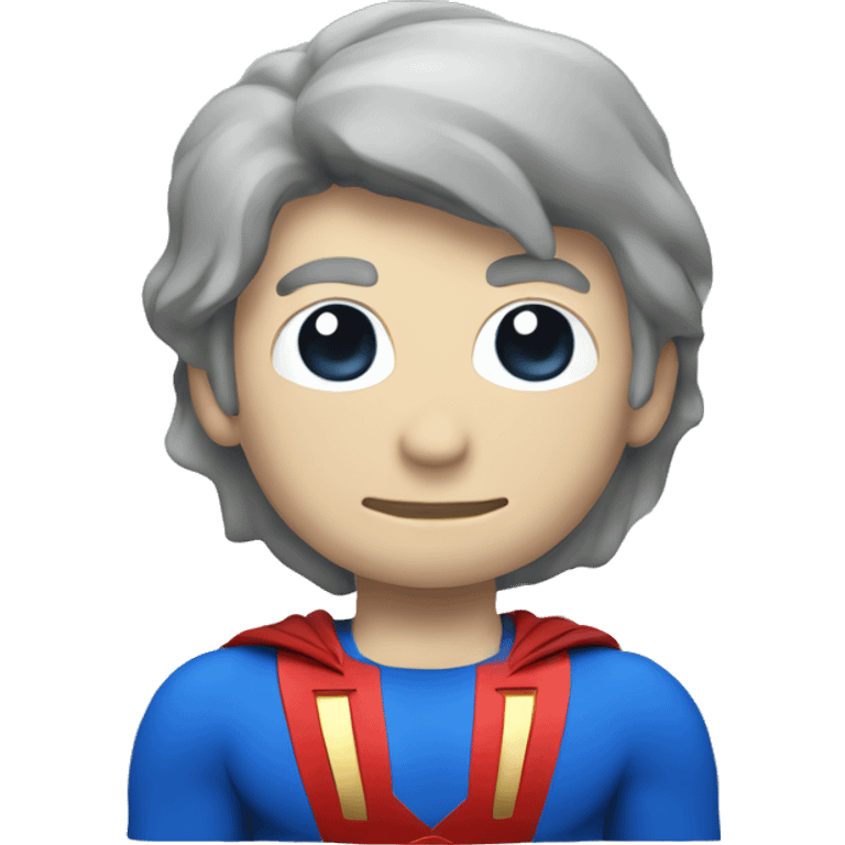 Super man emblem blue and silver  emoji