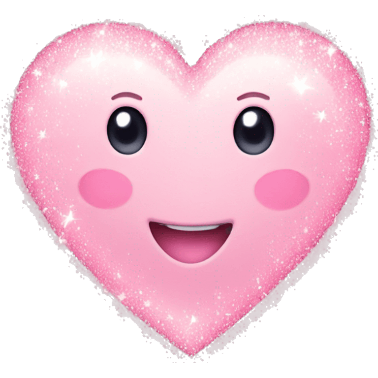 pastel pink heart with sparkles  emoji