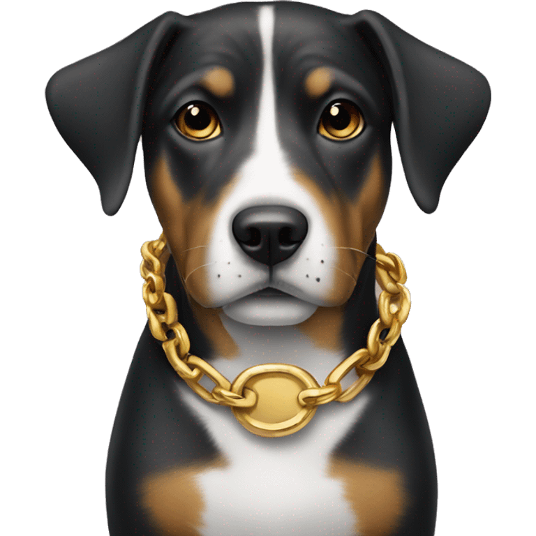 Dog with a gold chain emoji