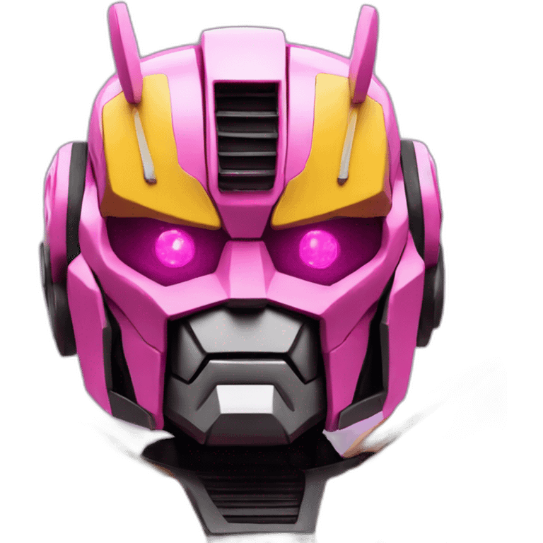 Pink transformer bumblebee emoji