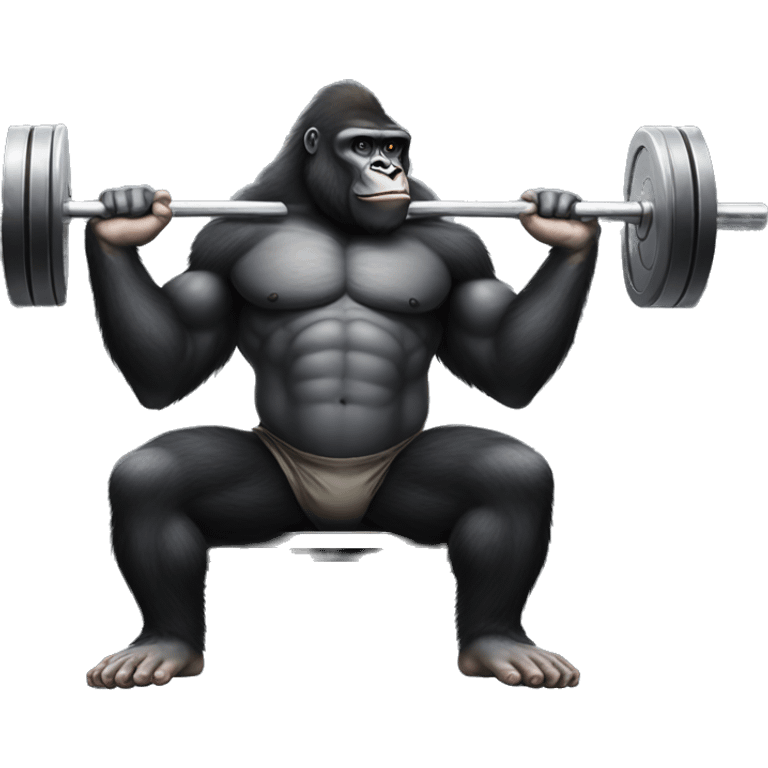 Gorilla doing bench press emoji