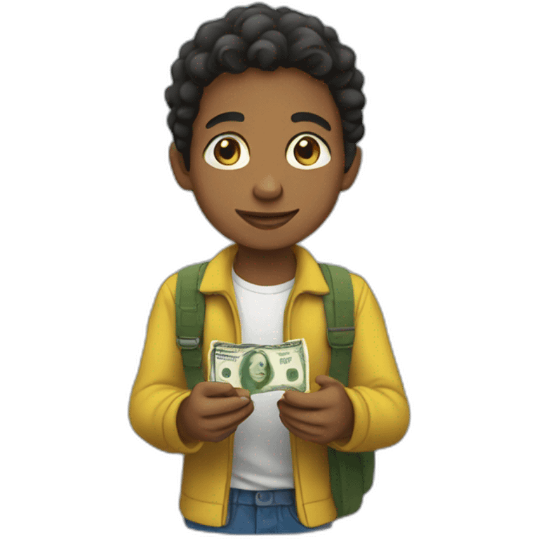 colombian boy giving money  emoji