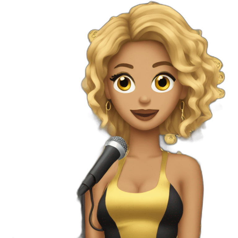 Concert beyoncé singing in mic emoji