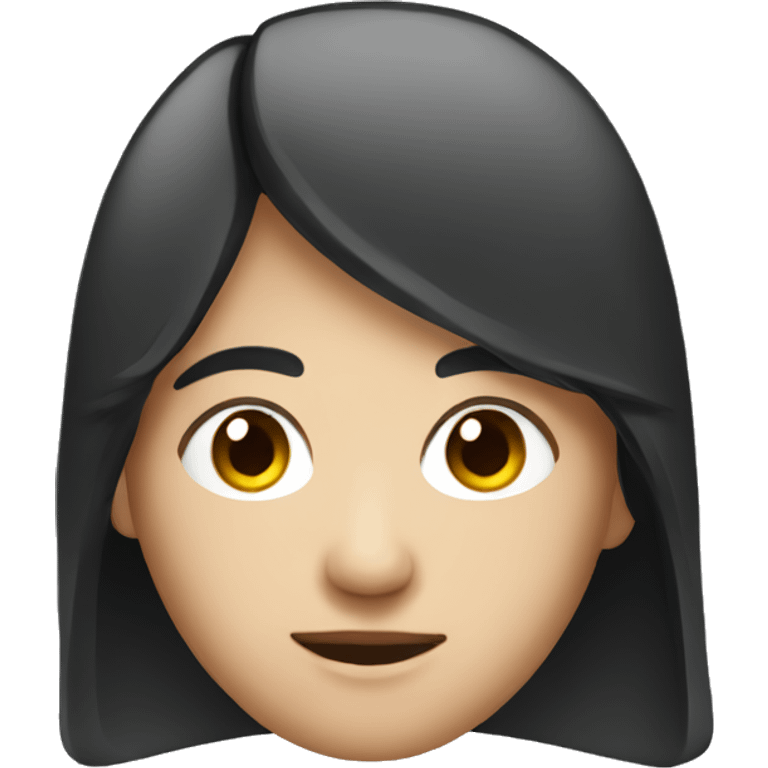 Asian with black hair work on a laptop emoji