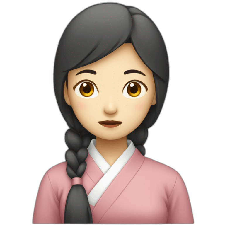 Japanese woman sad emoji