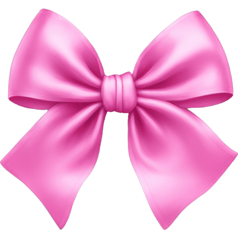 Pink realistic silk bow emoji