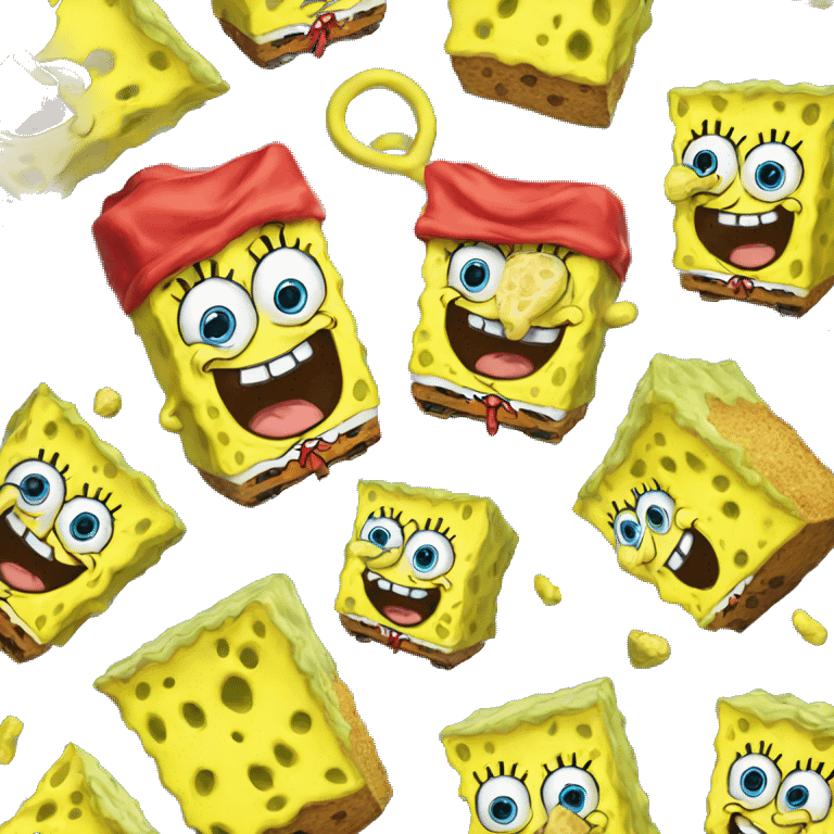 SpongeBob with a red hoodie emoji