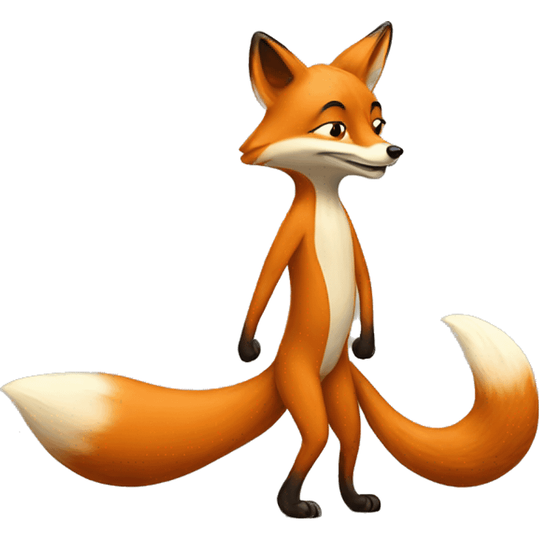 fox stand two legs emoji